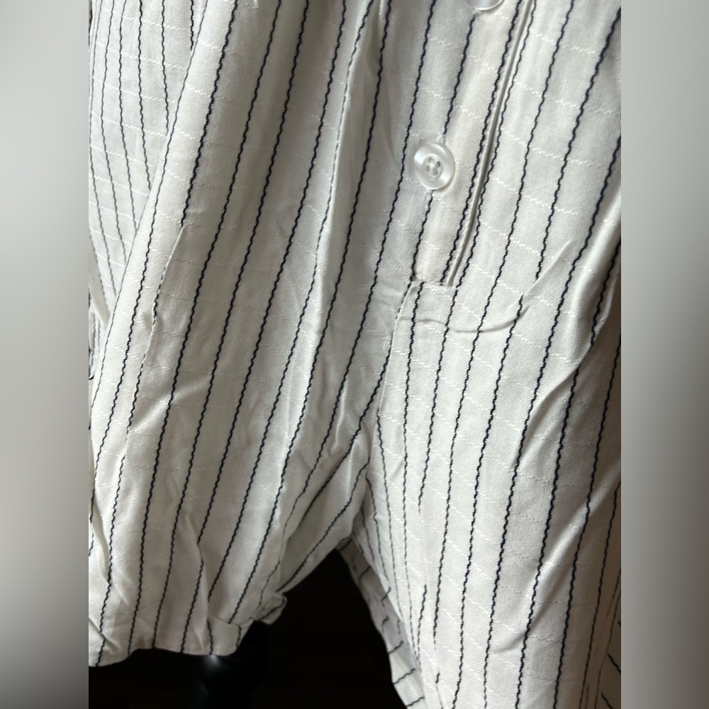 BCBGeneration
Striped Button-Front Romper - Picture 4 of 8